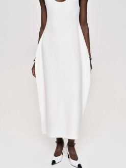 Source Unknown Vetements | Robe Mi-Longue Adua Vase, Blanc