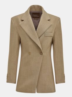 Source Unknown Vetements D'Exterieur | Blazer Cintre A Double Boutonnage Nangy,