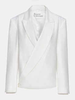 Source Unknown Accessoires | Baia Boxy Wrap Blazer, Blanc