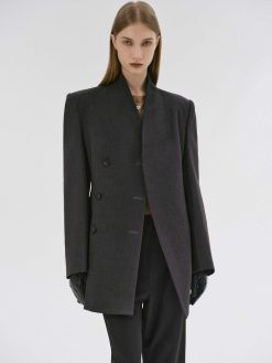 Source Unknown Vetements D'Exterieur | Corrin Wrap Blazer, Charbon