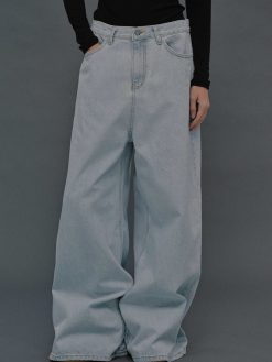 Source Unknown Vetements | Jean Coupe Oversize, Delavage Bleu Clair