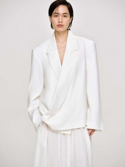 Source Unknown Accessoires | Baia Boxy Wrap Blazer, Blanc