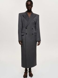 Source Unknown Vetements | Manteau Long Sablier Delphina, Anthracite