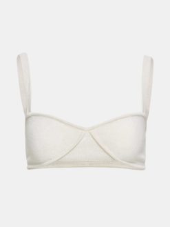 Source Unknown Hauts | Soutien-Gorge En Tricot Cotele, Blanc