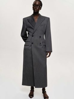 Source Unknown Vetements | Manteau Long Sablier Delphina, Anthracite