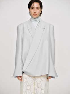 Source Unknown Accessoires | Baia Boxy Wrap Blazer, Gainsboro Gris