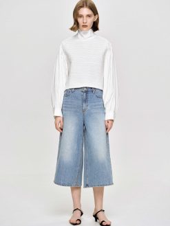 Source Unknown Vetements | Jean Large Court, Bleu Moyen