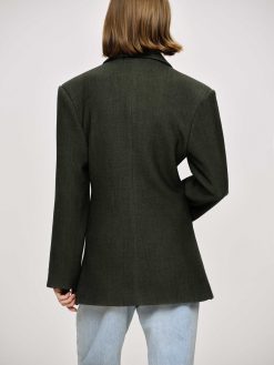 Source Unknown Vetements D'Exterieur | Blazer Cintre A Double Boutonnage Nangy,