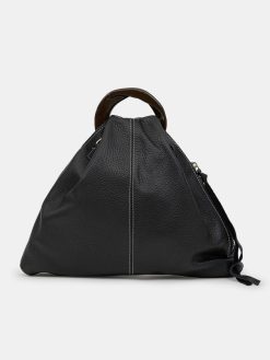 Source Unknown Chaussures Et Sacs | Cabas Triangle En Cuir De Veau, Noir