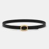 Source Unknown Accessoires | Ceinture Ronde En Cuir Hexagonale, Noir/Or