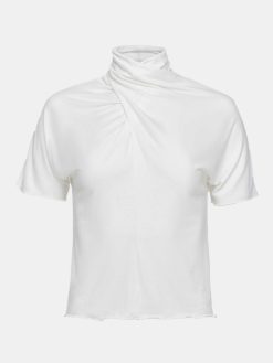 Source Unknown Hauts | T-Shirt A Col Croise Daye, Blanc