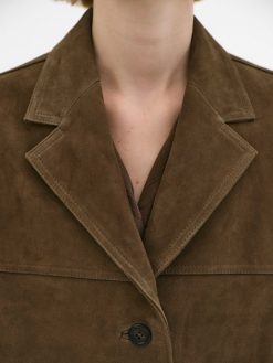 Source Unknown Accessoires | Blazer En Peau D'Agneau Hailey, Noix De Pecan