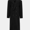 Source Unknown Vetements D'Exterieur | Manteau Grand-Pere Surdimensionne Wallis, Noir