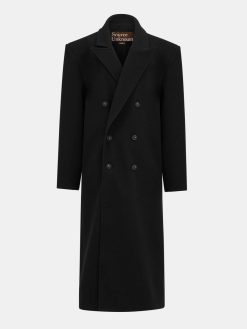 Source Unknown Vetements D'Exterieur | Manteau Grand-Pere Surdimensionne Wallis, Noir