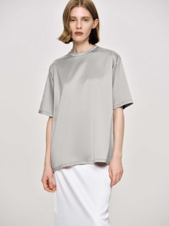 Source Unknown Accessoires | T-Shirt En Satin, Argent