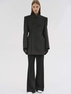 Source Unknown Vetements | Corrin Wrap Blazer, Charbon