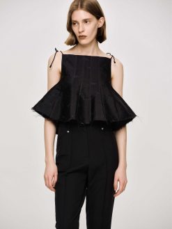 Source Unknown Hauts | Camisole Extra Courte, Noir