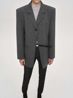 Source Unknown Vetements | Blazer A Un Bouton, Anthracite