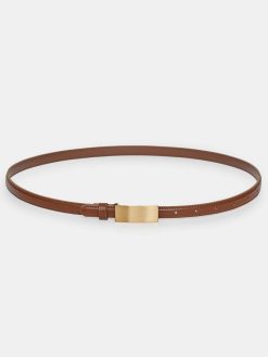 Source Unknown Accessoires | Ceinture En Cuir A Boucle Plate, Selle