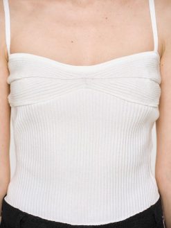 Source Unknown Tricots | Camisole En Tricot Cotele, Blanc