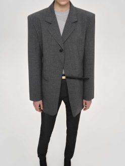 Source Unknown Vetements D'Exterieur | Blazer A Un Bouton, Anthracite