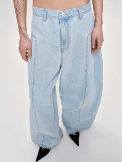 Source Unknown Jean | Jean Oversize Double Face, Bleu Clair