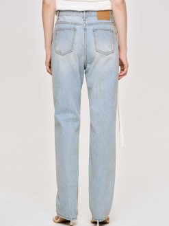 Source Unknown Vetements | Jean Droit Effet Vieilli, Bleu Clair Vintage