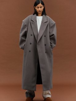 Source Unknown Vetements | Manteau Grand-Pere Surdimensionne Wallis, Gris