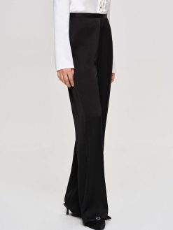 Source Unknown Accessoires | Pantalon En Crepe Satine, Noir