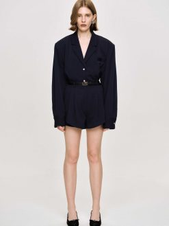 Source Unknown Vetements | Chemise Fluide Surdimensionnee, Bleu Marine