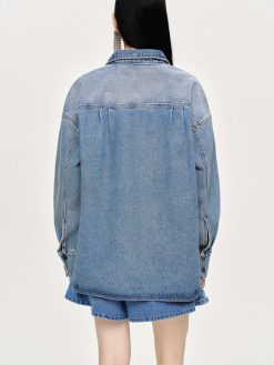 Source Unknown Jean | Chemise En Jean Surdimensionnee, Delave Teinte