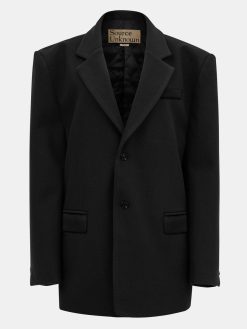 Source Unknown Accessoires | Blazer Boyfriend Surdimensionne Hayk, Noir