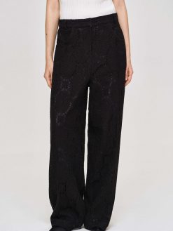 Source Unknown Vetements | Pantalon Large Au Crochet Sevilla, Noir