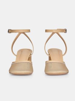 Source Unknown Chaussures Et Sacs | Sandales A Bout En Maille Noa, Camel