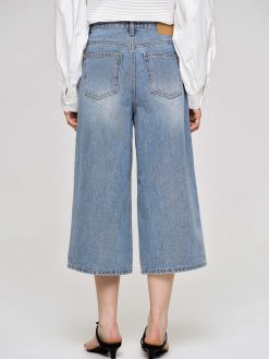 Source Unknown Vetements | Jean Large Court, Bleu Moyen