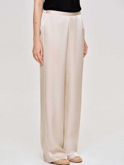 Source Unknown Accessoires | Pantalon En Crepe Satine, Champagne