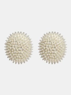 Source Unknown Accessoires | Boucles D'Oreilles Boules De Perles, Creme