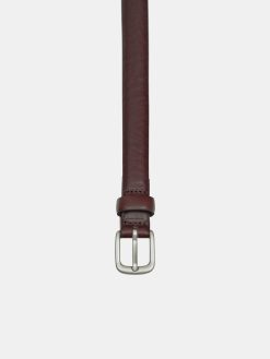 Source Unknown Accessoires | Ceinture Fine En Cuir, Marron