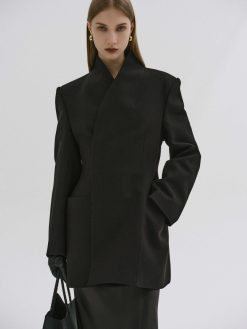 Source Unknown Vetements D'Exterieur | Blazer Portefeuille Corrin, Noir