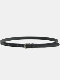 Source Unknown Accessoires | Ceinture Fine En Cuir, Noire