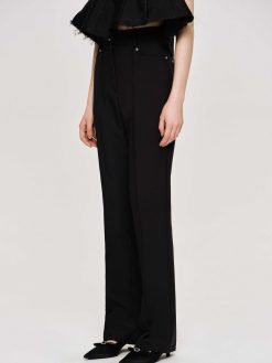 Source Unknown Vetements | Pantalon Slim Froisse, Noir