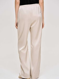 Source Unknown Accessoires | Pantalon En Crepe Satine, Champagne