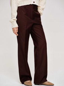 Source Unknown Vetements | Pantalon De Costume En Gabardine, Marron Merlot