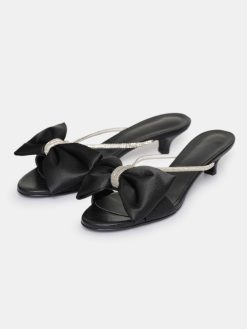 Source Unknown Chaussures Et Sacs | Mules Ornees De Cristaux Kaia, Noir