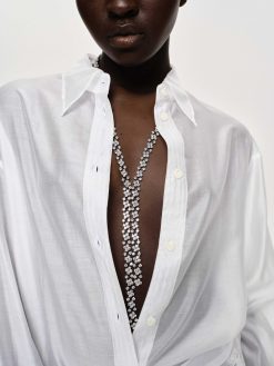 Source Unknown Vetements | Collier Goutte En Strass, Argent