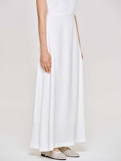 Source Unknown Robes | Robe Longue Ajustee, Blanc