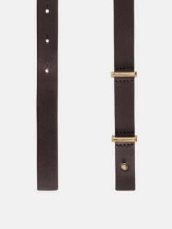 Source Unknown Accessoires | Ceinture Fine En Cuir De Veau, Marron