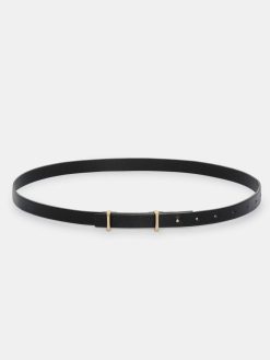 Source Unknown Vetements | Ceinture Fine En Cuir De Veau, Noir