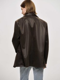 Source Unknown Vetements | Veste En Simili Cuir Lave, American Bronze