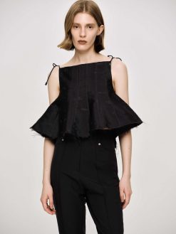 Source Unknown Hauts | Camisole Extra Courte, Noir